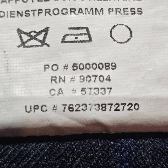 Vince Camuto Mens Large Plaid Blazer Jacket Blue & Black Wool Blend Single-Breas - Picture 14 of 16